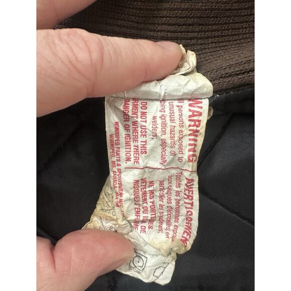 Vtg 90s Tough Duck Quilted Canvas Brown Activewear Vest Men XL Made In Canada - Picture 13 of 13